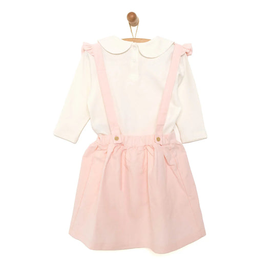 HelloBaby Salopette Skirt Blouse - Salmon