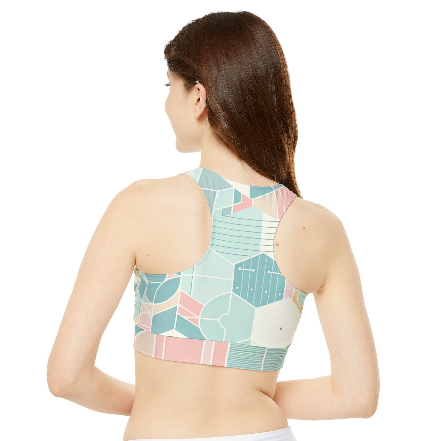 Elegant Dazzling Dreams Studio high neck crop bikini top displayed with summer accessories, perfect for beach lounging.