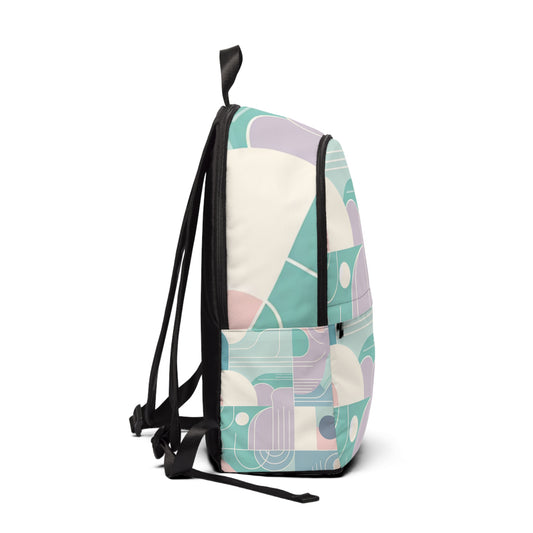 Luxurious Modern Pastel Fitness Backpack in mint green, lavender and baby blue by Dazzling Dreams Studio, showcasing its elegant floral design for active lifestyles.