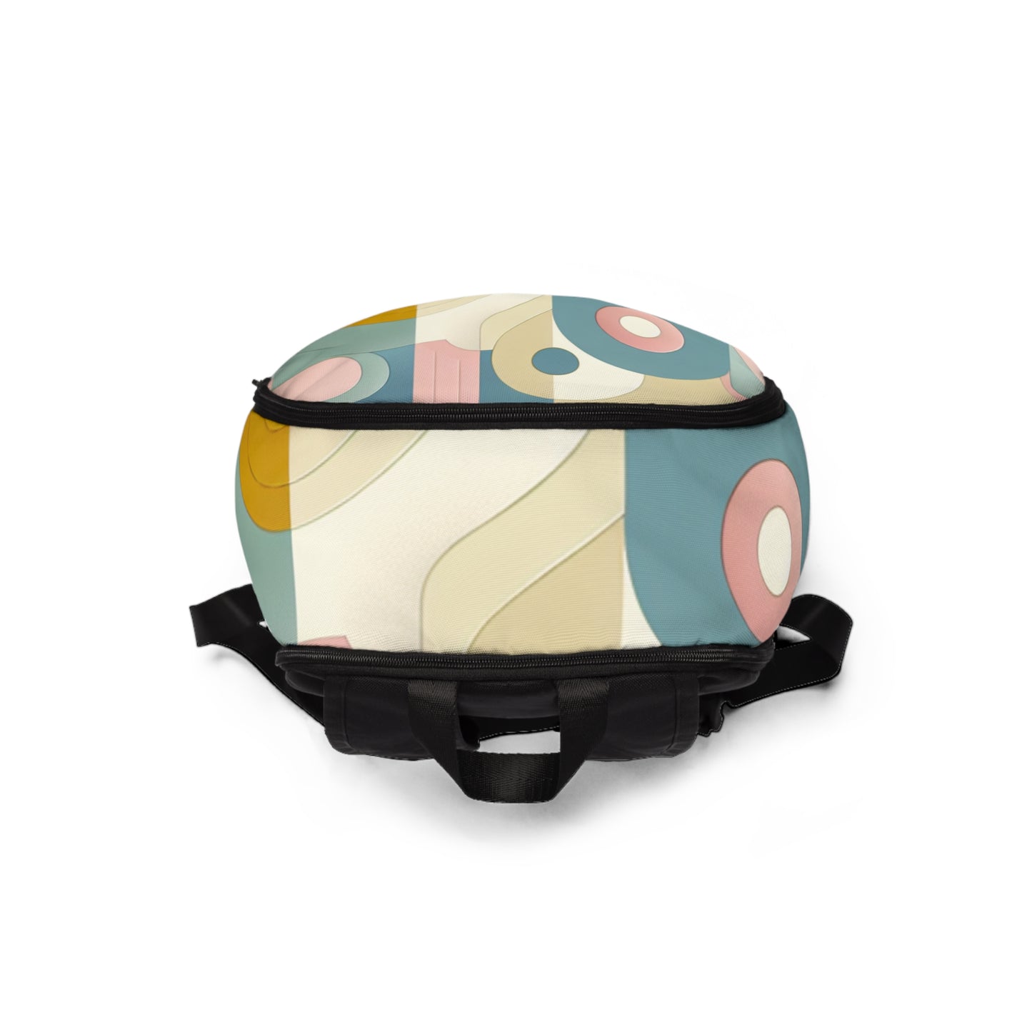 Elegant design of the Pastel Harmony Backpack in soft pastel colours, perfect for the modern trendsetter by Dazzling Dreams Studio.