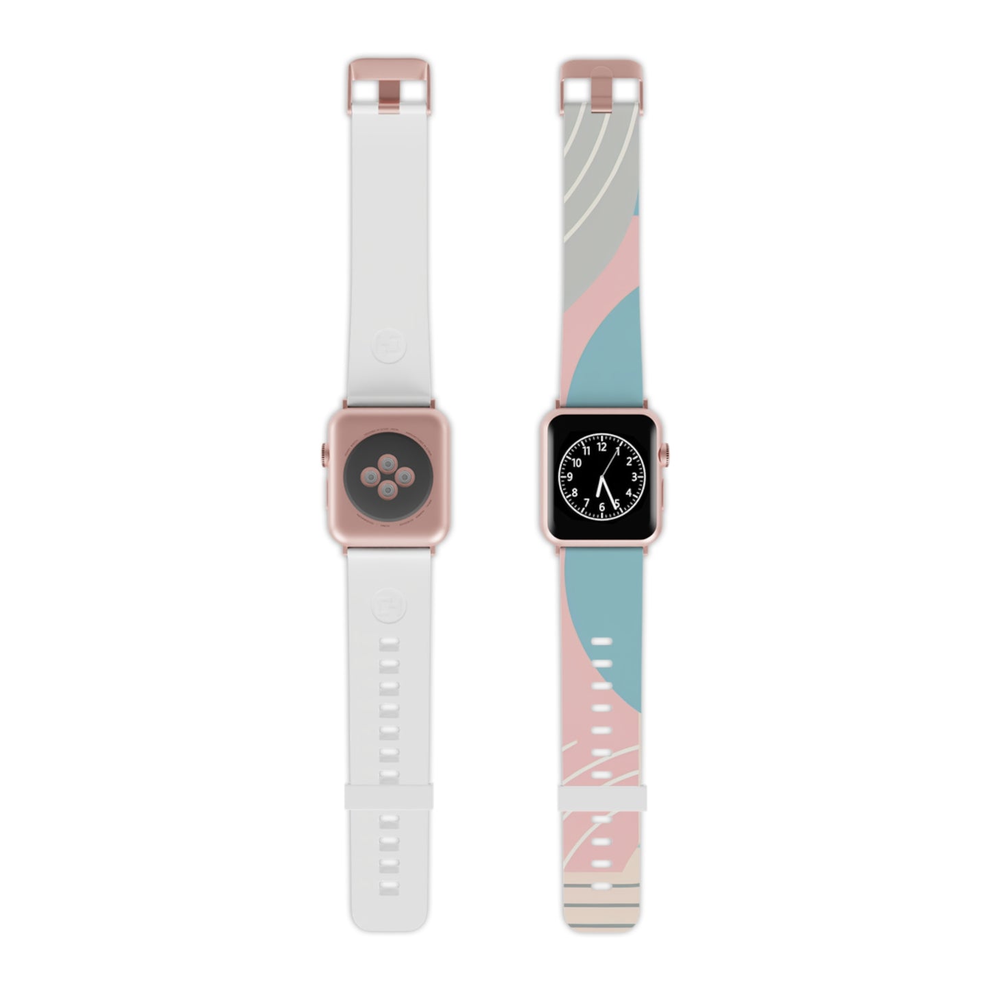 Pastel Elegance: Contemporary Watch Strap with Unique Interlace Design and Soft Gradients