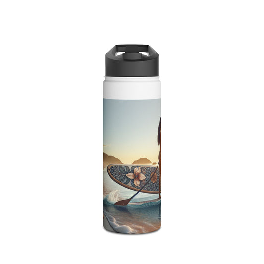Exquisite Fantasy Paddleboarding Stainless Steel Water Bottle showcasing a stylish look, designed for paddleboarding enthusiasts. Perfect for keeping drinks refreshingly cold.