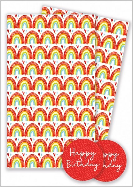 Gift wrap pack - rainbows