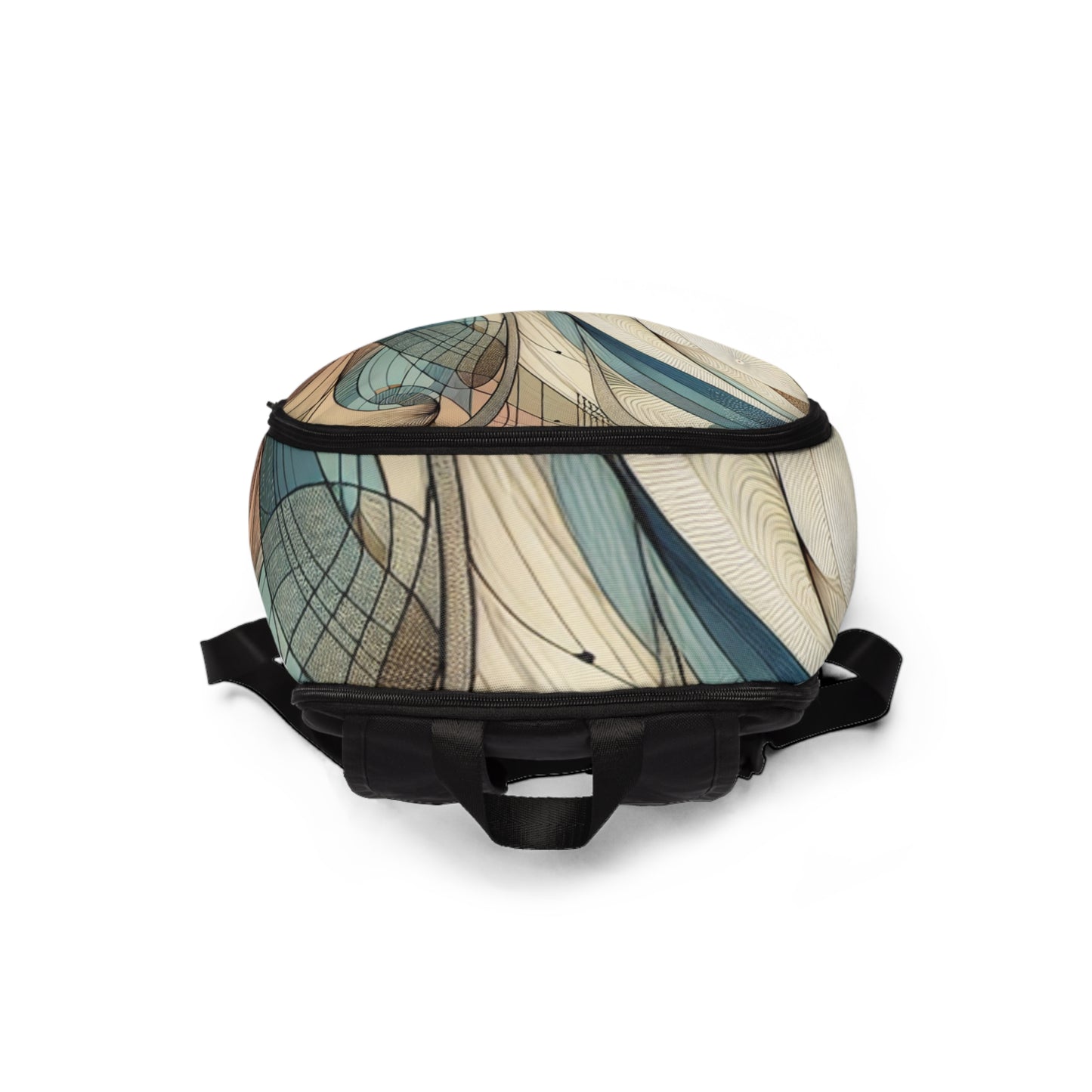 Close-up view of the exquisite craftsmanship of the Pastel Hues Backpack by Dazzling Dreams Studio, highlighting the attention to detail in its luxurious fabric.