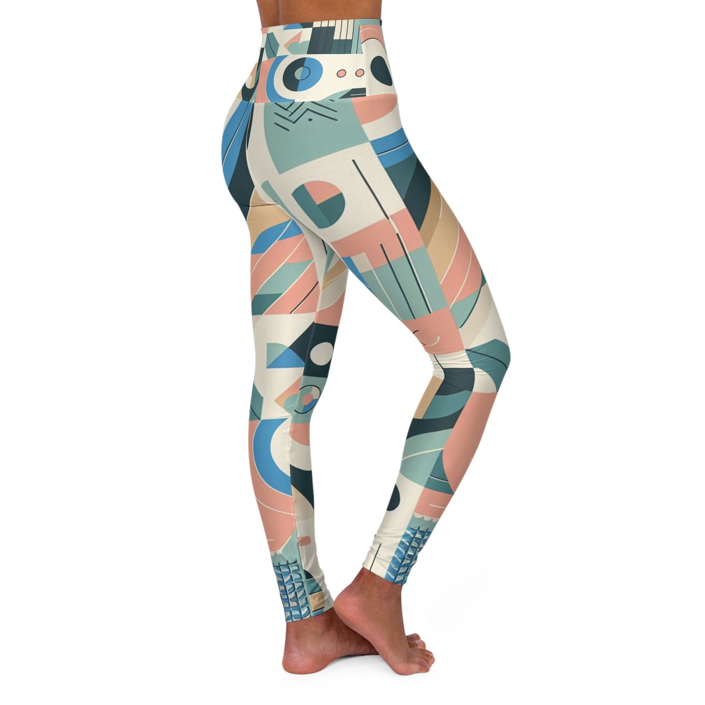 Versatile styling options with Dazzling Dreams Studio's Modern Pastel Leggings, ideal for pairing with tank tops or oversized sweaters.