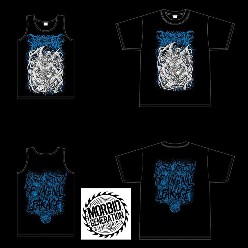 Luxury tank top featuring 'Fermented Masturbation - Putrid Infection Of Vaginal Leakage' design, from Rancid Offal Records, perfect for stylish fans of edgy music merchandise.