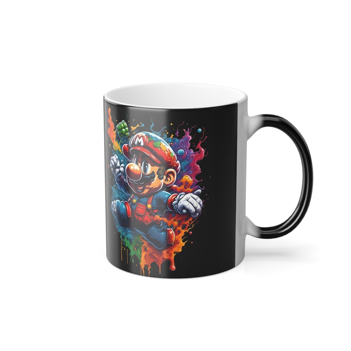 Luxurious 11oz Colour Morphing Mug for Gamers, presenting a captivating thermal changing illustration of a popular game character, combining functionality with artistry.
