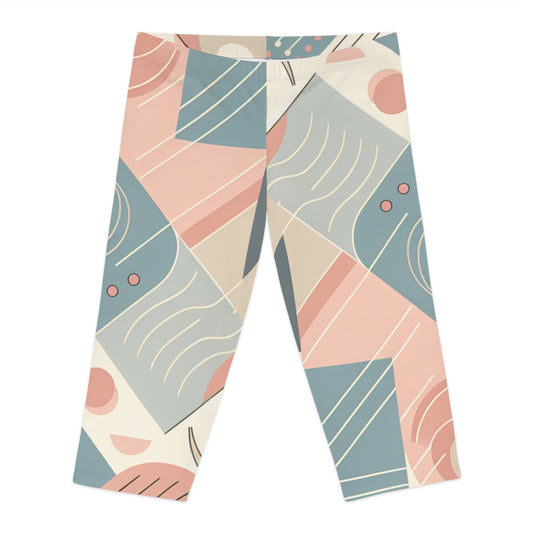 Chic and trendy Sweat Symphony Capri Leggings from Dazzling Dreams Studio, designed for high-performance athleisure—ideal for yoga, gym sessions, and confident everyday wear.