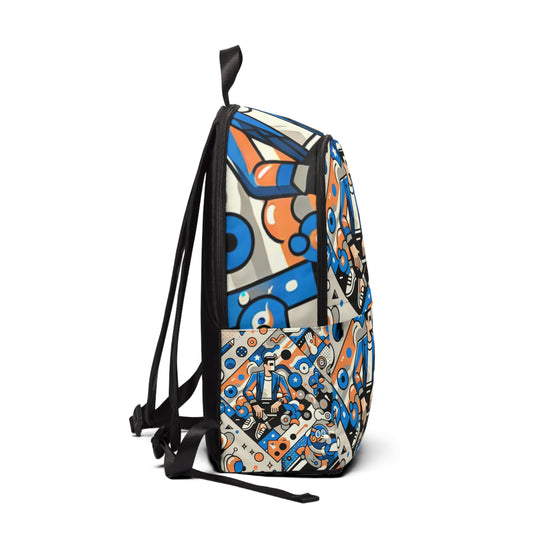 Interior view of the Playful Modern Cartoon Backpack by Dazzling Dreams Studio, showcasing spacious compartments for practical organization and modern aesthetics.