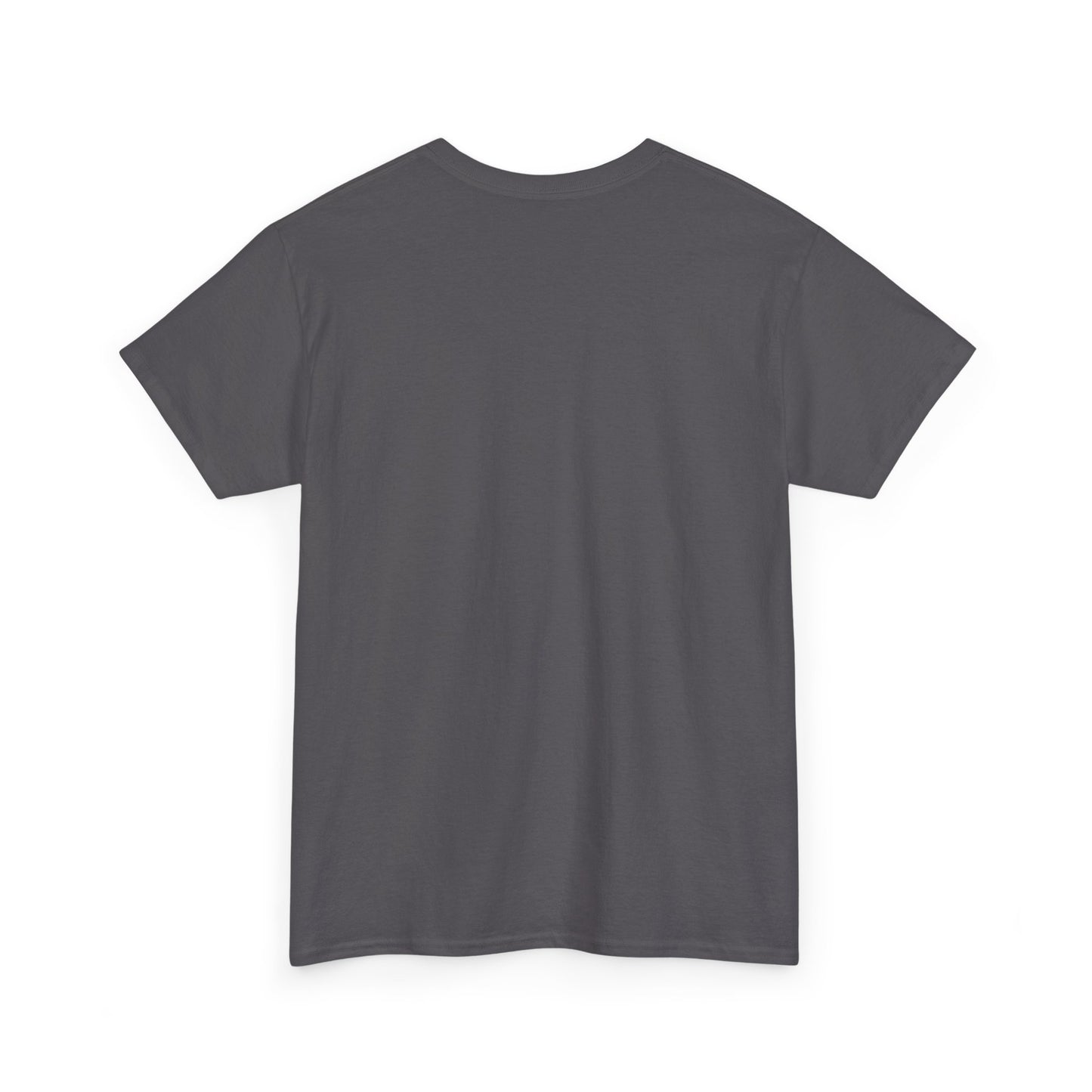 Sleek back imagery of the Teenage Mutant Ninja Turtles Pizza Pacman Graphic Unisex Tee Shirt, illustrating the fine fabric and classic cut.