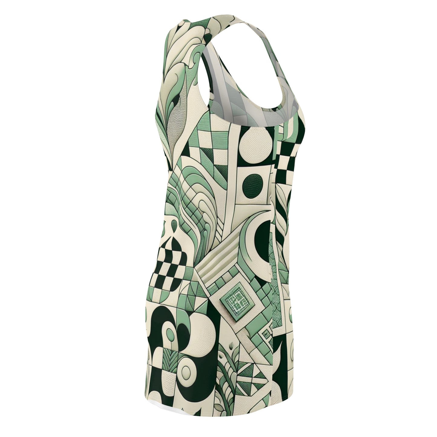 Complete look of Vivienne Lacroix Pastel Green Racerback Dress styled for a chic event, crafted by Dazzling Dreams Studio.