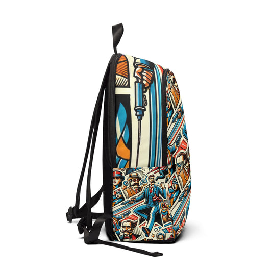 Interior view of the spacious Chromatic Illusions Backpack from Dazzling Dreams Studio showcasing multiple compartments for organised storage.