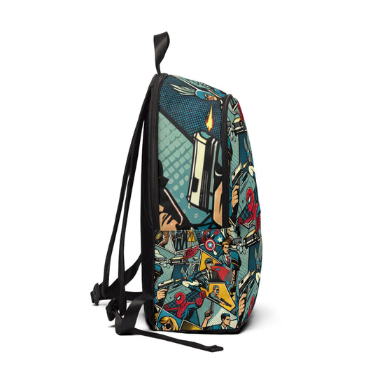 Close-up of the spacious main compartment of the Vibrant Pop Art Chic Backpack from Dazzling Dreams Studio, featuring premium materials and sophisticated elegance.