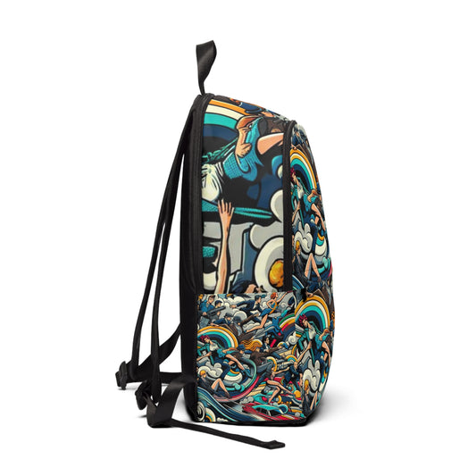 Stylish Vibrant Pop Art Backpack from Dazzling Dreams Studio with eye-catching patterns and spacious design, perfect for modern lifestyle.