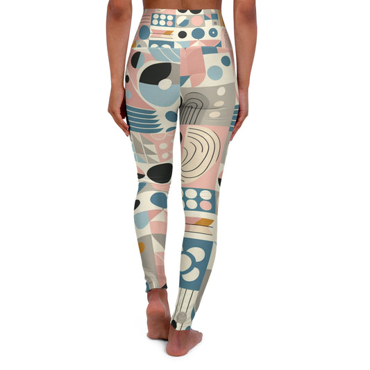 Stylish pastel patterned leggings by Dazzling Dreams Studio, perfect for fitness enthusiasts wanting a combination of comfort and elegance.