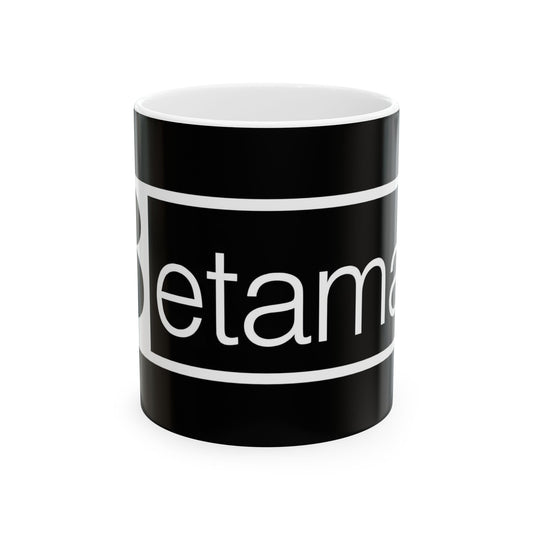 Betamax Logo Retro 11oz Ceramic Mug – Elegant ceramic design featuring the famous Betamax logo, ideal for film lovers and vintage enthusiasts.