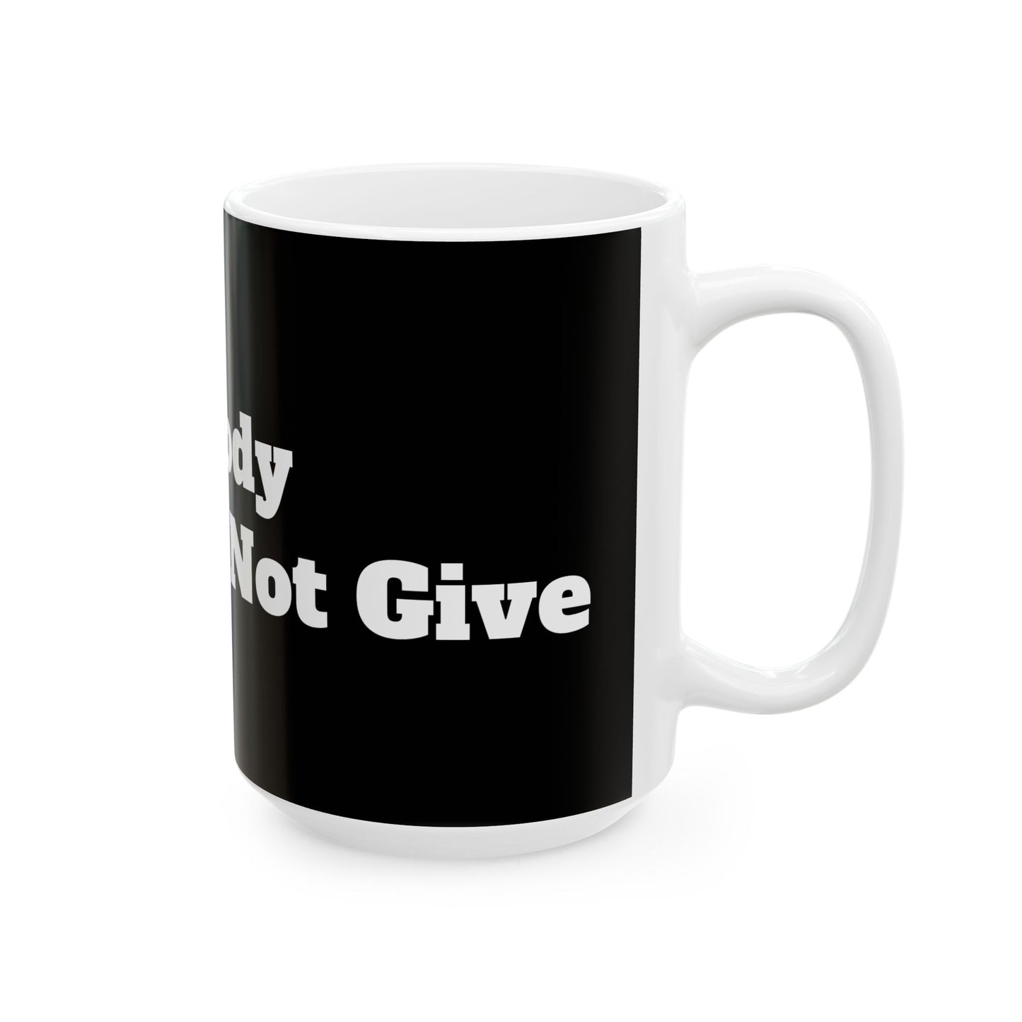 Adult humour ceramic mug with a playful slogan, great for secret Santa gifts or cheeky birthday presents.