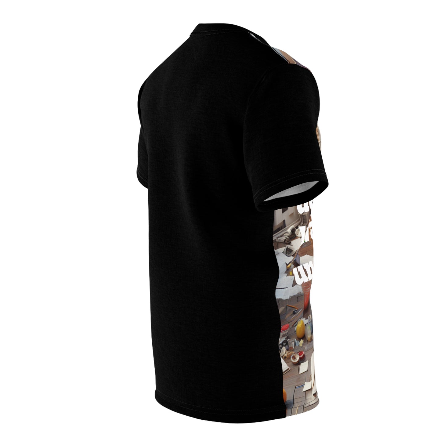 A stylish casual look featuring 'In My Defence I Was Left Unsupervised' t-shirt by Dazzling Dreams Studio, perfectly paired with jeans for a fashionable and humorous appearance.