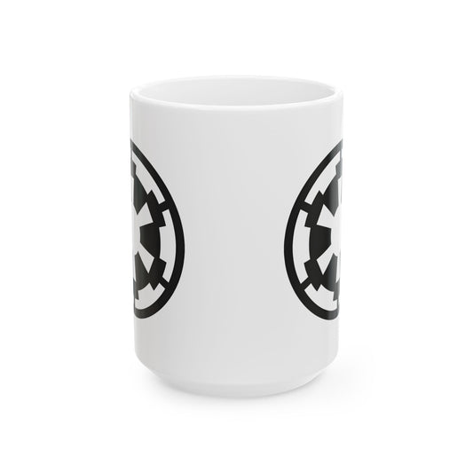 Galactic Empire Logo Star Wars Image Ceramic Mug – The ideal companion for your morning coffee before conquering the workday!