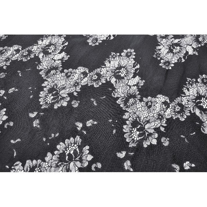 Full view of the Dark in Love Emersyn long robe with front tie detail, embodying a dramatic Victorian-inspired silhouette for a gothic chic look.