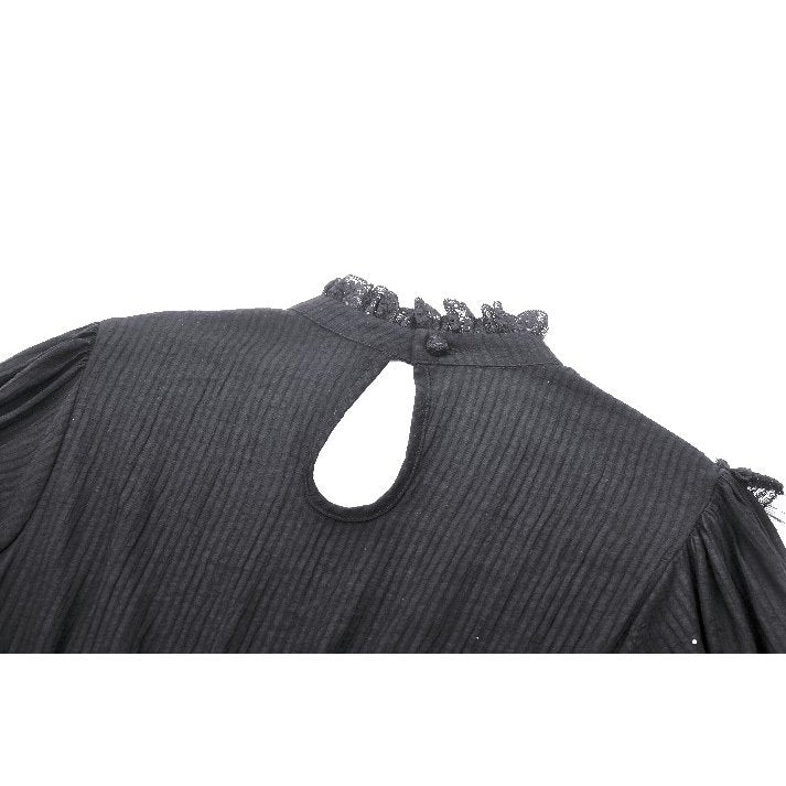 Statement Dark In Love Arya Gothic Doll Dress styled with accessories, emphasizing the luxury Victorian charm and contemporary gothic flair.