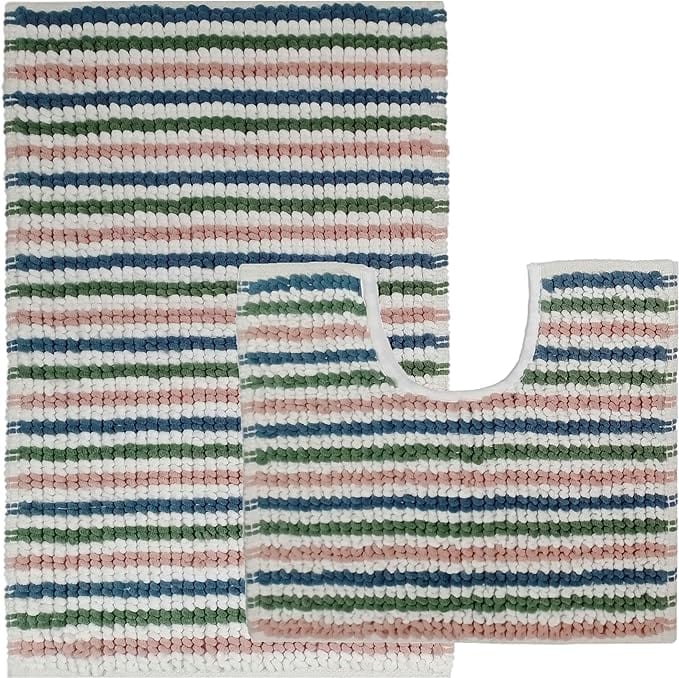 Variety of colours available for OLIVIA ROCCO Amalfi Bath Mat Set, perfectly matching modern bathroom aesthetics with plush comfort and elegance.