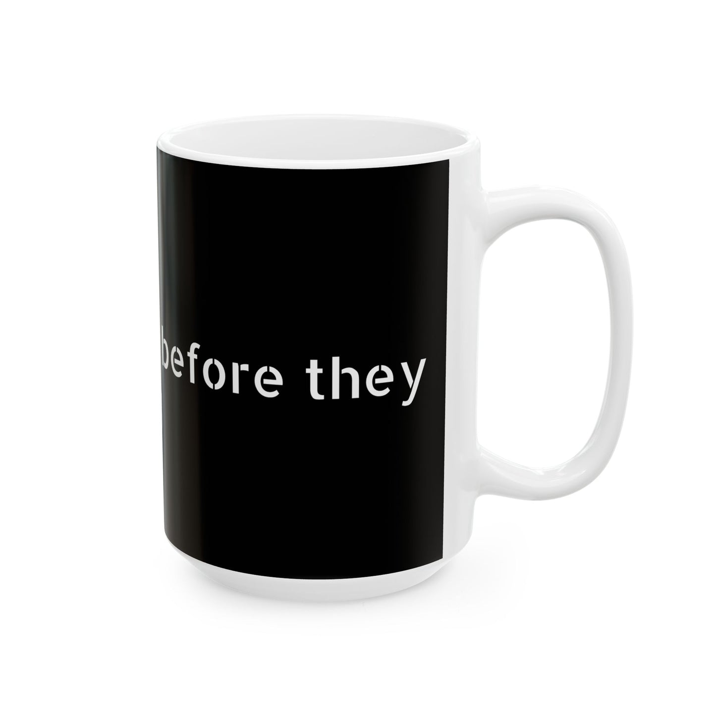 Glossy Inappropriate Slogan Ceramic Mug with humorous design, perfect for adding a comical touch to your workspace.