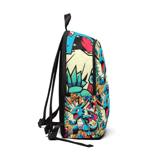 Interior view of the Minimalist Harmony Pop Art Backpack by Dazzling Dreams Studio, showcasing spacious compartments for organised storage of essentials.