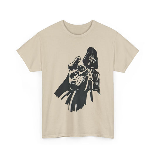 Elegant unisex cotton t-shirt with a bold graphic of Darth Vader. This fashionable piece combines vintage artistry with contemporary style, making it an exceptional gift for lovers of the Star Wars universe.