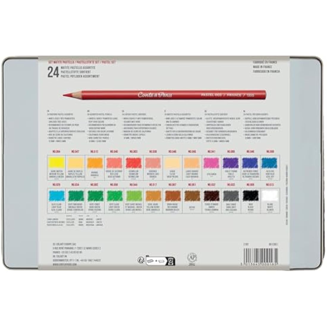 Conte a paris pastel pencil set - assorted ,black/green/g...