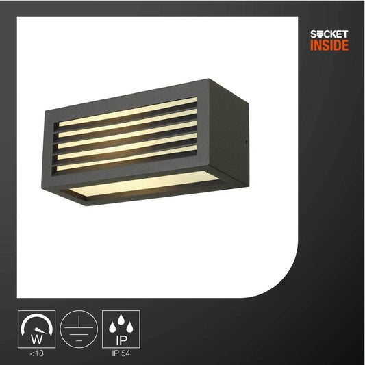 SLV 232495 Box-L Wall Light, Anthrazit