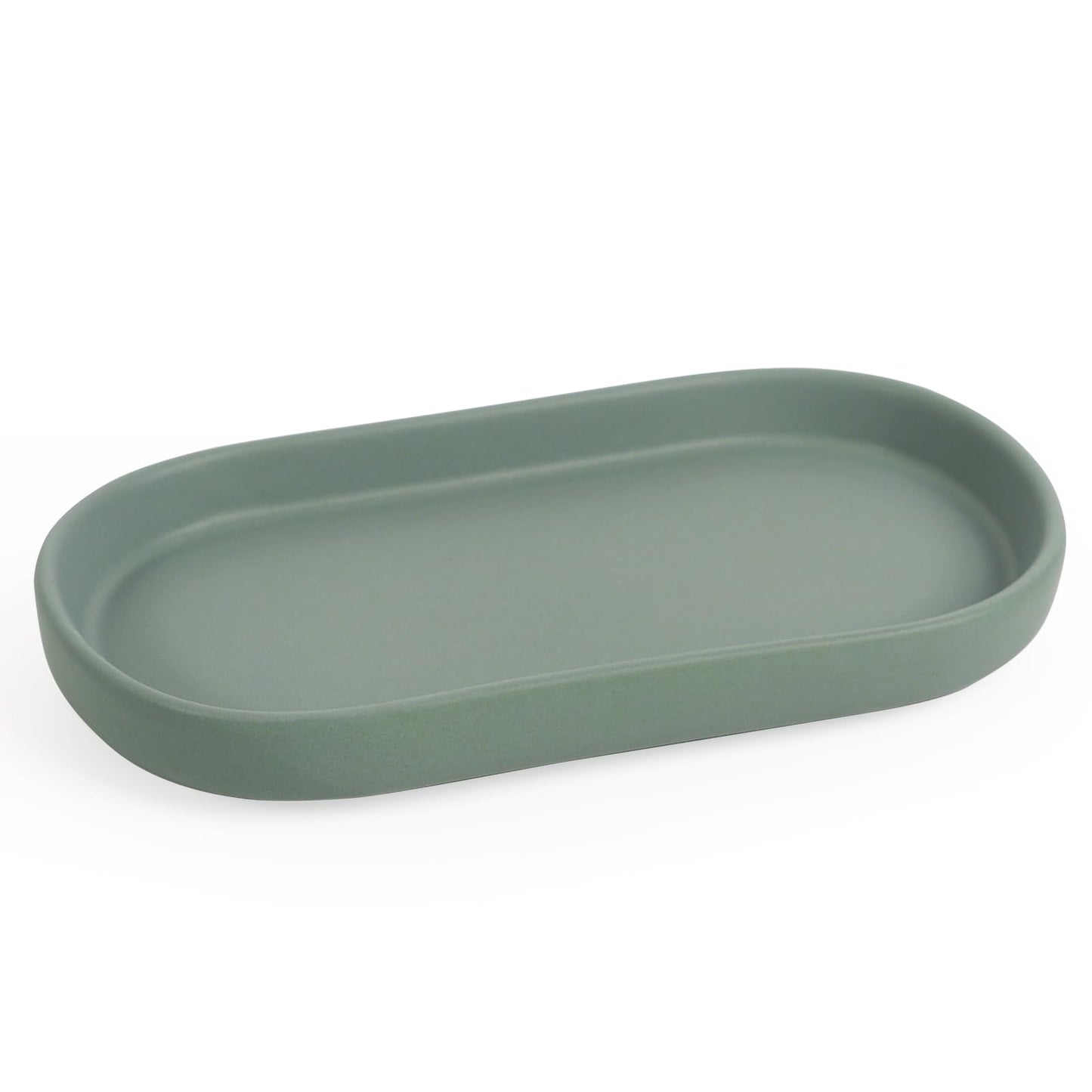 Autumnlife Ceramic Bathroom Vanity Tray - Bathroom Organizer Countertop Tray for Perfume, Jewelry, Candles, Small Kitchen Counter Soap Tray,