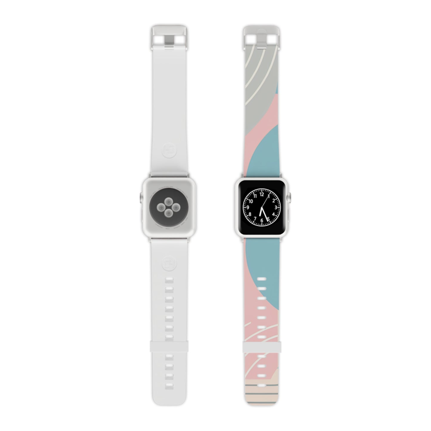 Pastel Elegance: Contemporary Watch Strap with Unique Interlace Design and Soft Gradients