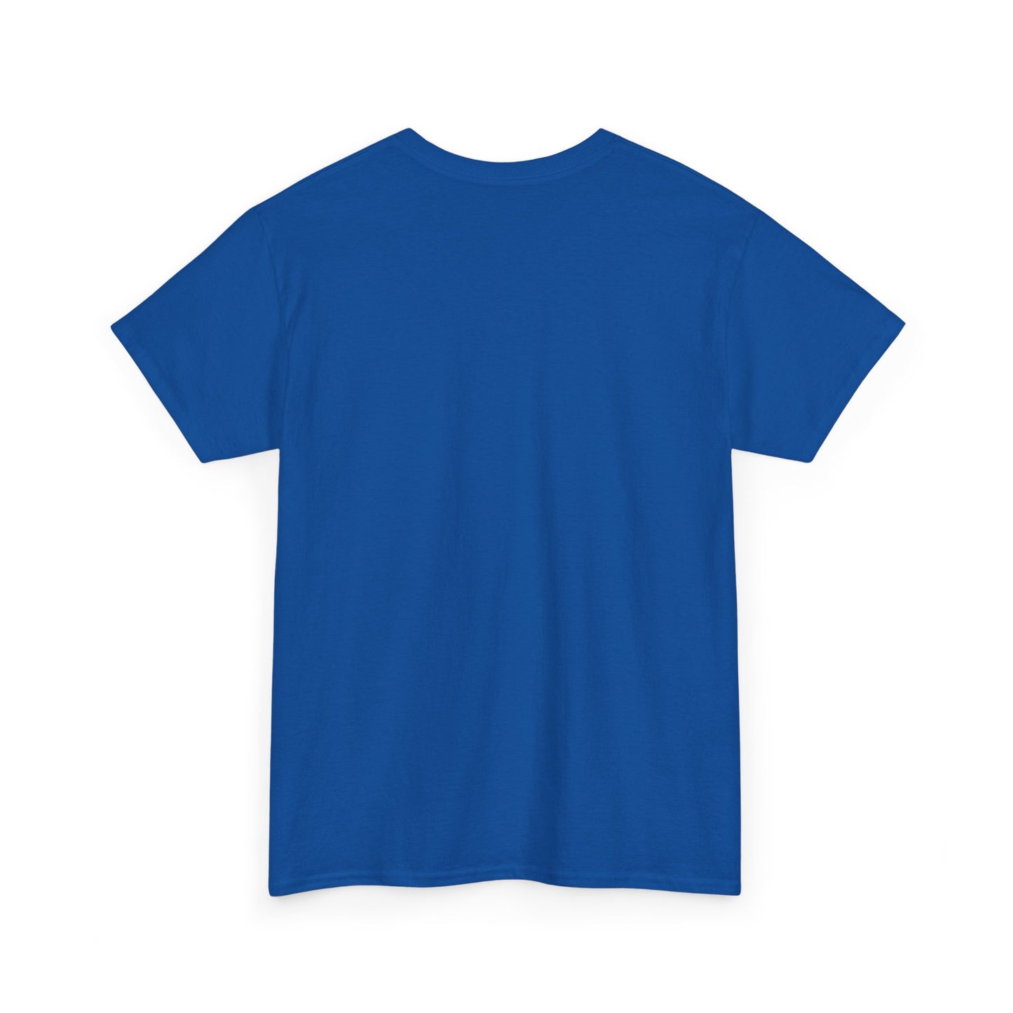 Reverse view of the Mickey's Rebellion F**K Graphic T-Shirt in deep blue, illustrating its stylish fit and luxurious materials ideal for high-end streetwear.