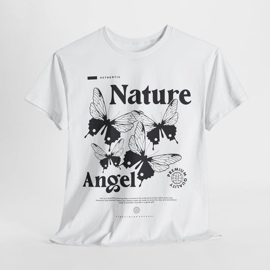 Nature Angel Men's T-Shirt Bold Graphic Design, Butterflies, Inspirational Quote