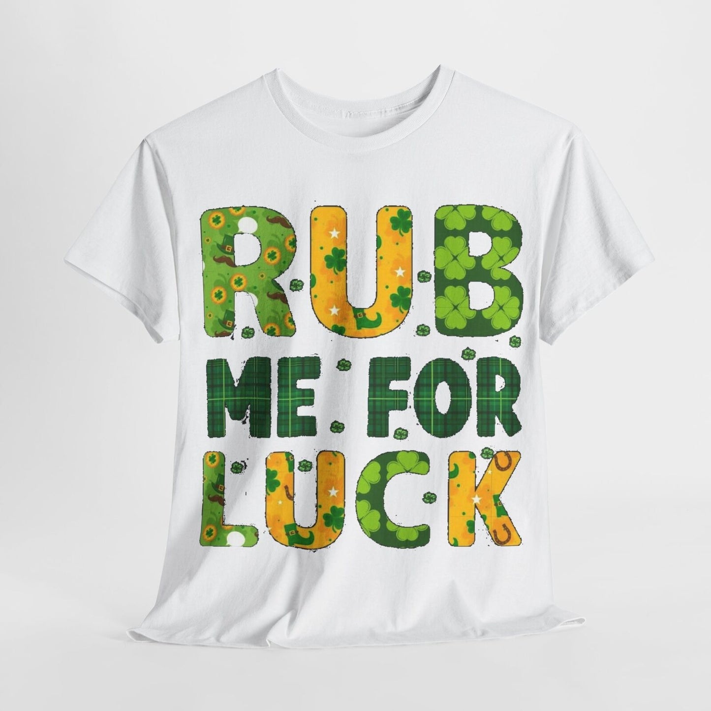 St Patricks Day Rub Me For Luck Men's Graphic Cotton Funny T Shirt Tee Vintage