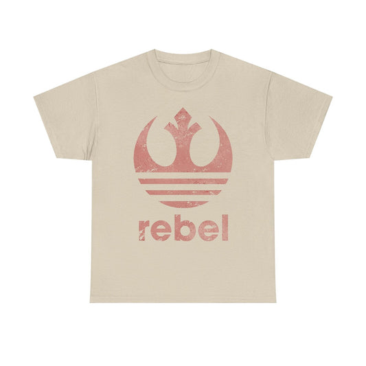 Rebel Alliance Star Wars T-Shirt - Distressed Logo Design in Dusty Rose Colors