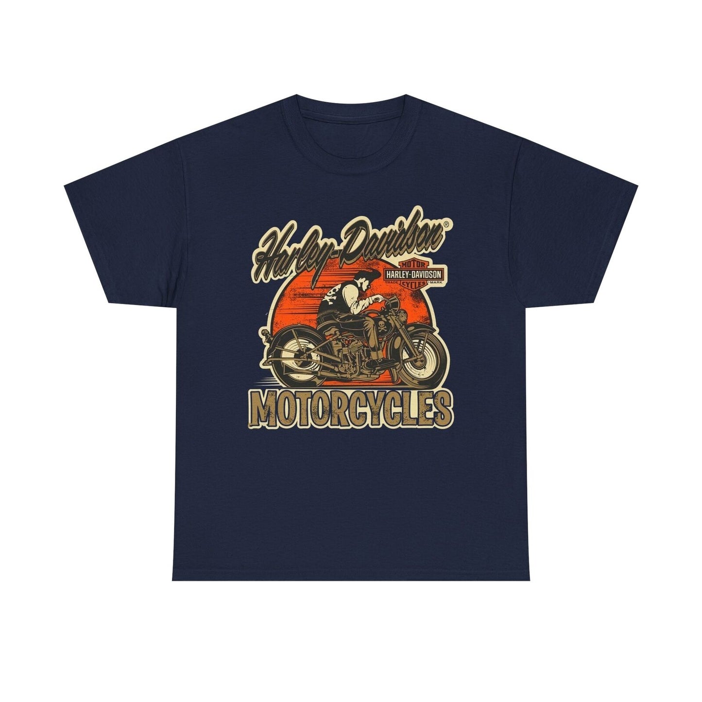 Vintage Harley-Davidson Motorcycle T-Shirt: Classic Biker Style, Rugged Design