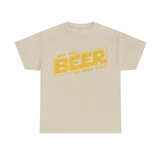 May the Beer Be With You Star Wars T-Shirt – Distressed Vintage Logo Design
