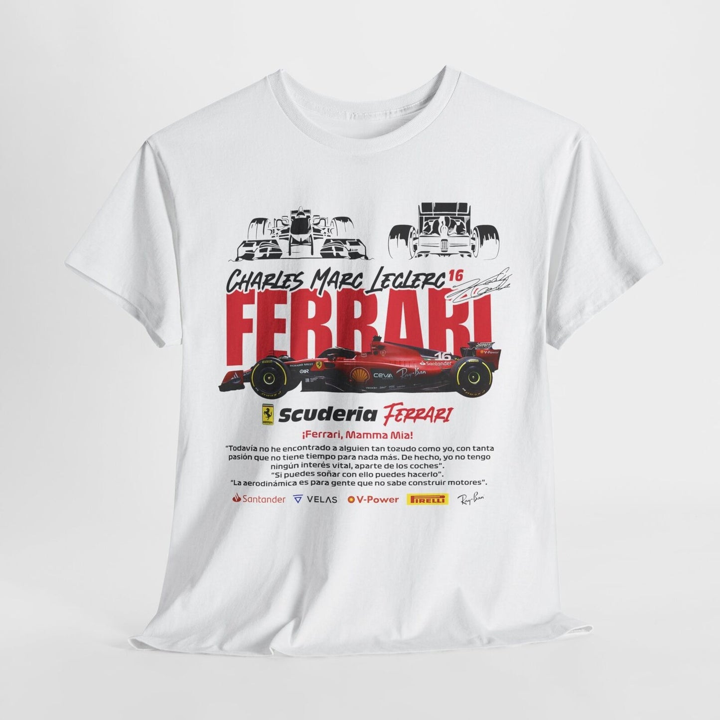 Rev Up Your Style: Ferrari Scuderia T-Shirt Design - Passion for F1 Racing!