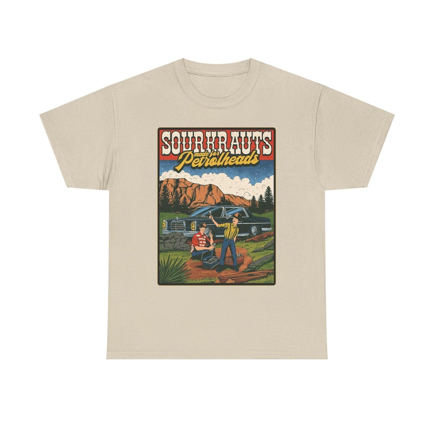 Vintage T-Shirt: Classic Car Adventure Design Outdoor Enthusiasts & Petrolheads