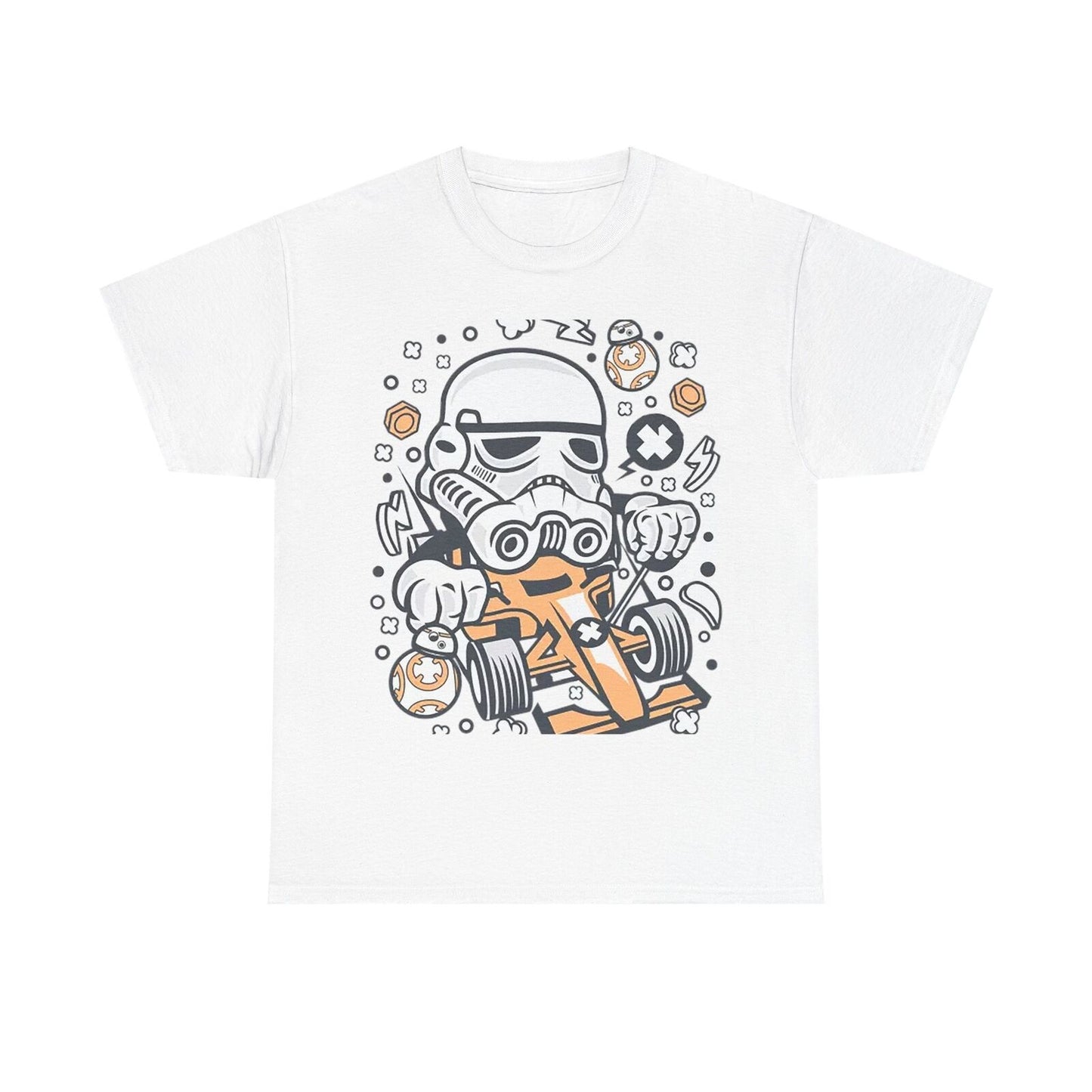Epic Cartoon Stormtrooper Racing T-Shirt: Star Wars Adventure Awaits You!