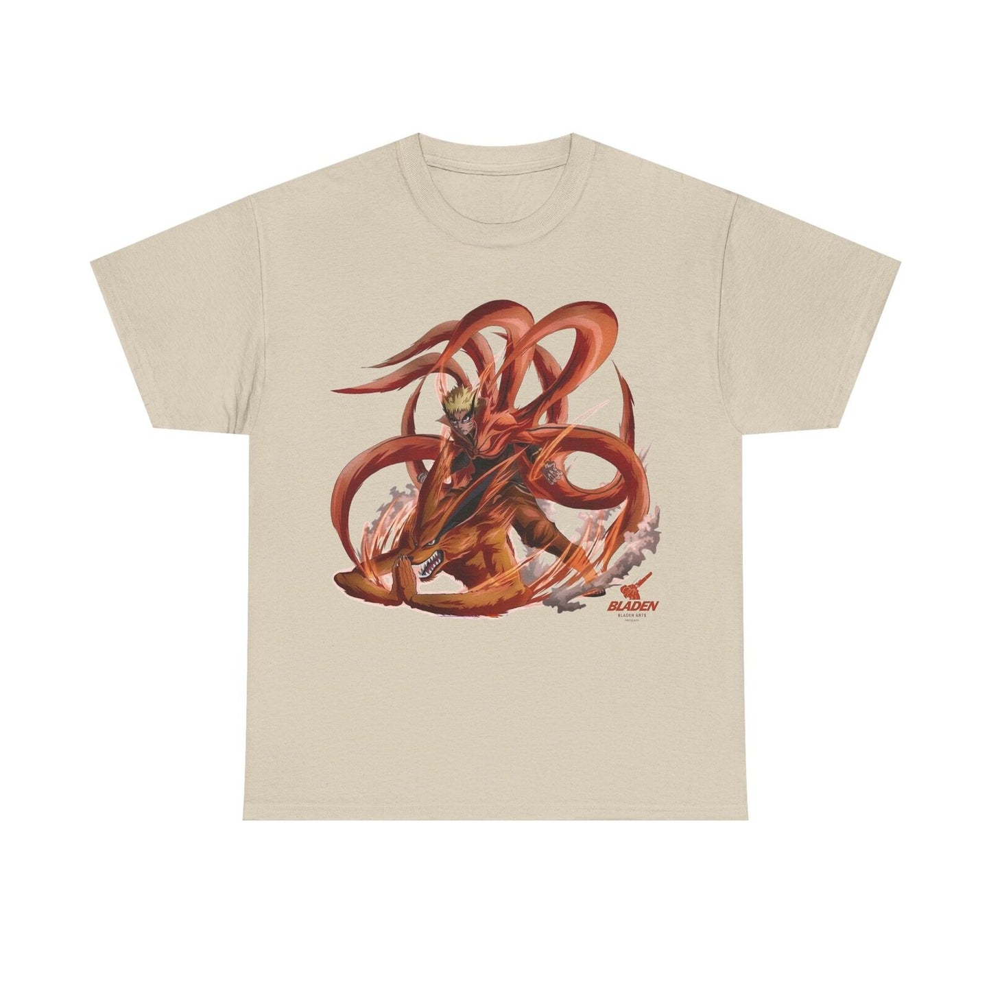 "Dynamic Men's T-Shirt with Anime Man & Fox Illustration in Vibrant Colors"