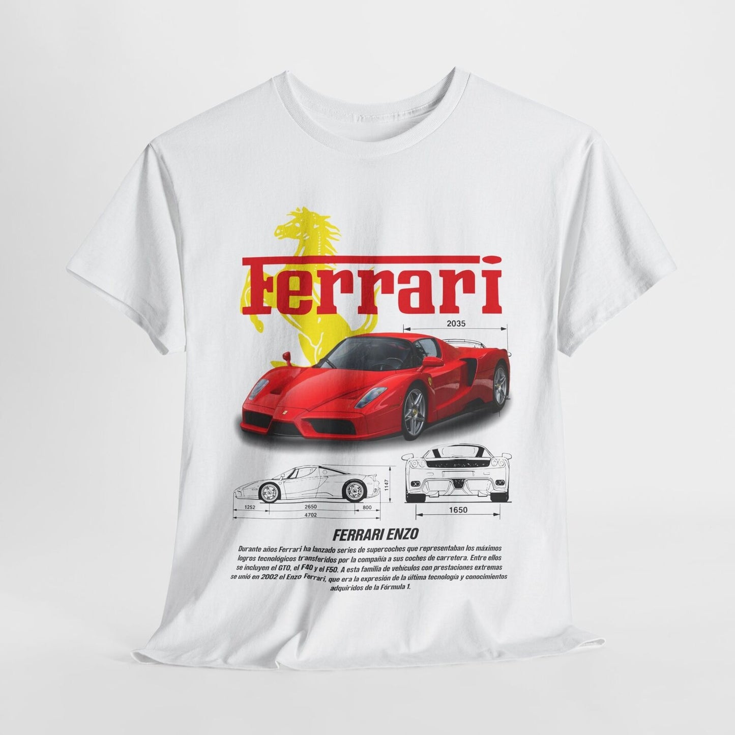 Ferrari Enzo T-Shirt: Bold Sport Car Design & Iconic Logo for Automotive Fans!