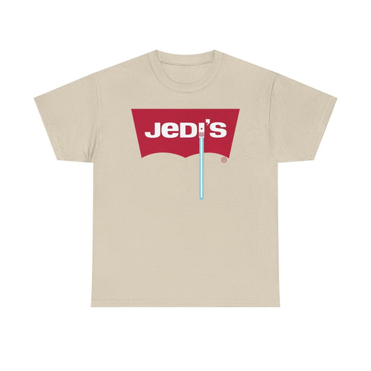 Epic Jedi's T-Shirt Design: Bold Star Wars Logo Parody for Fashion Forward Fans!