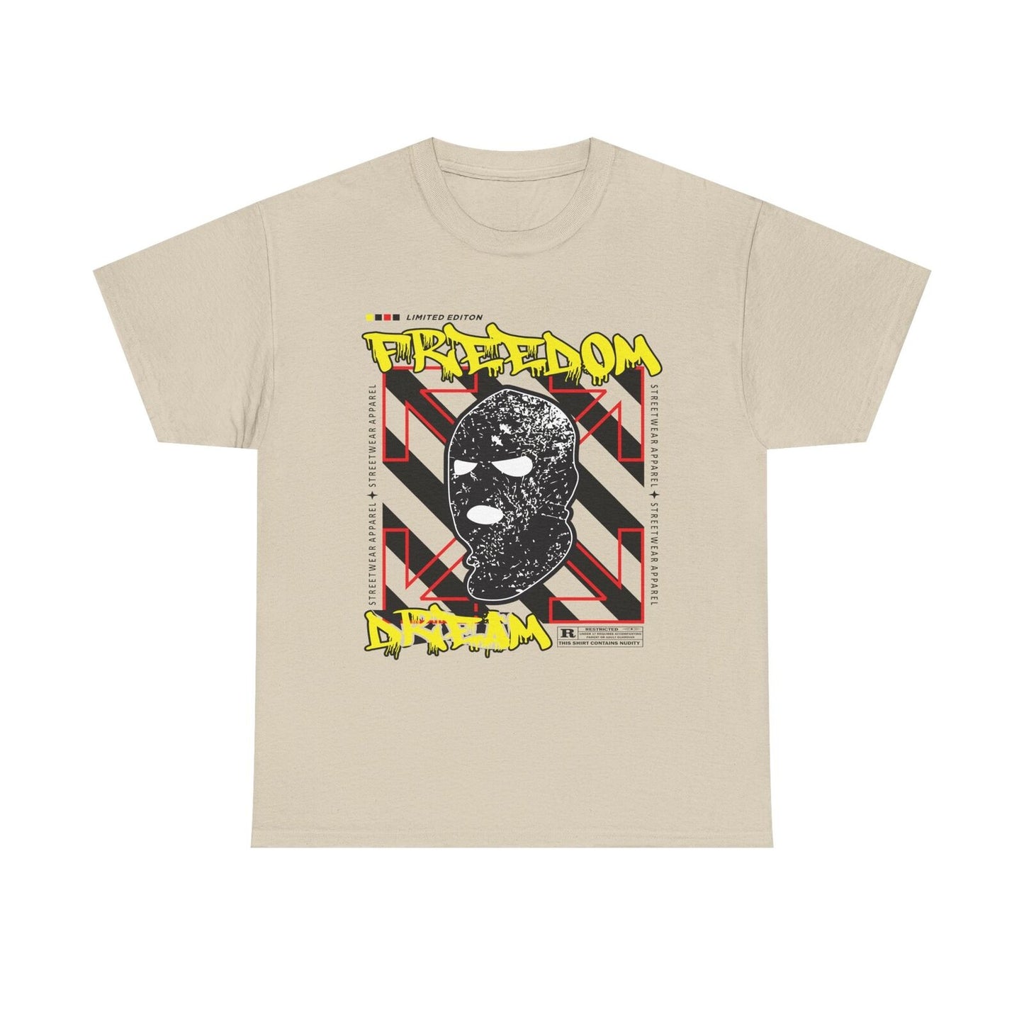 Bold Streetwear T-Shirt - Graffiti Style FREEDOM DREAM Graphic Limited Edition