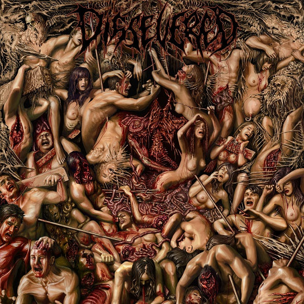 Dissevered - Agonized Wails of Disseverment album cover featuring a striking graphic design, released by Rancid Offal Records, exquisite for Death Metal aficionados.