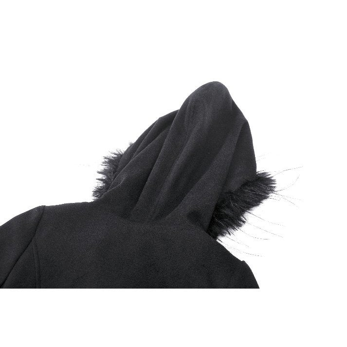 Back view of the Dark In Love Eira Coat highlighting its elegant design and refined silhouette for winter fashion.