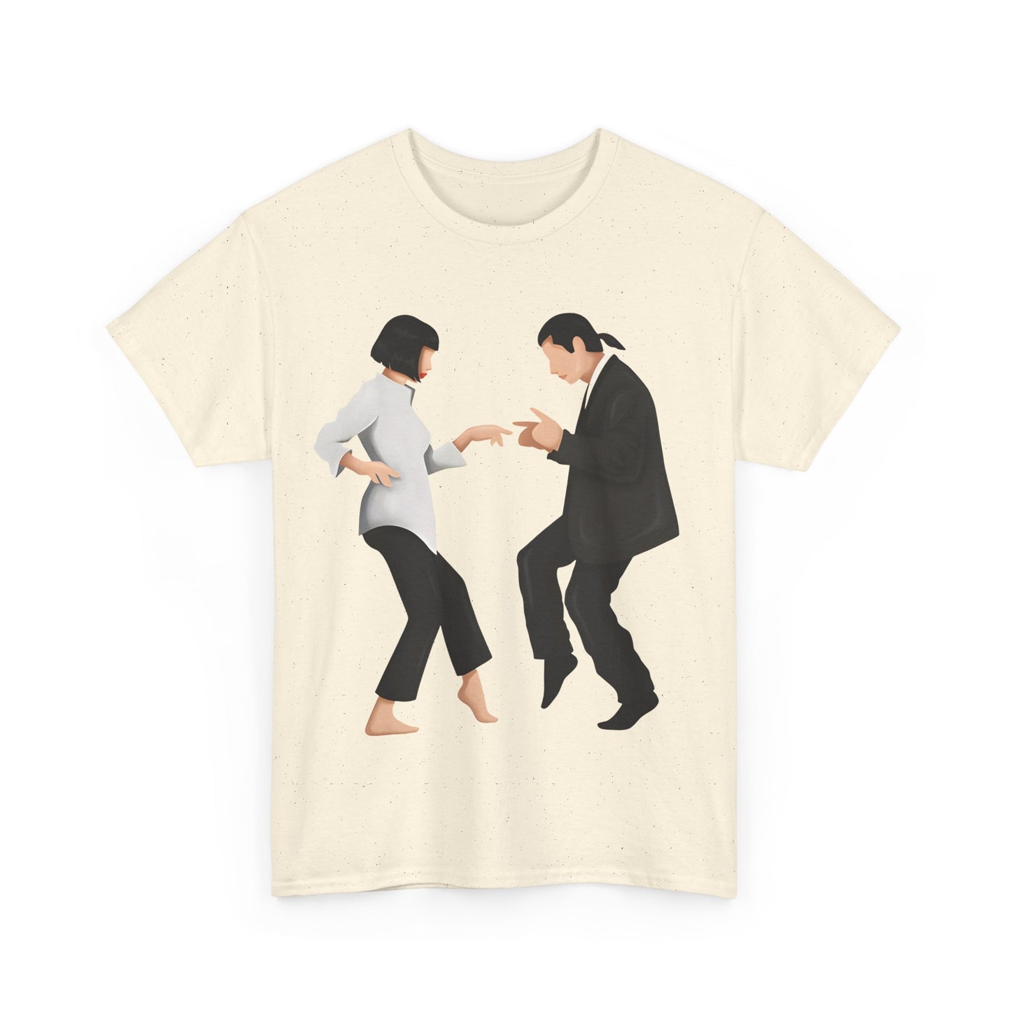 Luxurious Pulp Fiction Graphic T-Shirt featuring an artistic illustration of dancing characters that captures the essence of cult cinema, crafted from premium cotton for ultimate comfort and style.