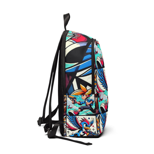 Spacious and stylish Contemporary Abstract Harmony Fusion Backpack from Dazzling Dreams Studio, showcasing a unique collection of non-copyrighted cartoon characters, perfect for trendsetters.